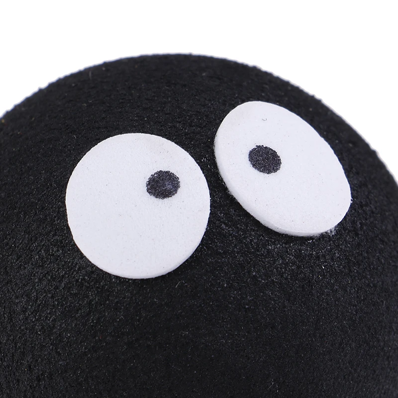 1PC Black Face Coal Briquettes Ball Car Antenna Pen Topper Aerial Ball Decor Toy