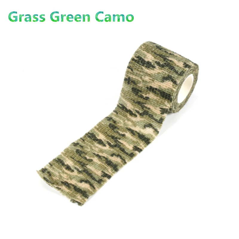 1pcs 5cmx4.5m Outdoor Tactical Army Camo Hunting Shooting Tool Camouflage Stealth Tape Bandage Wrap Waterproof Wrap Durable