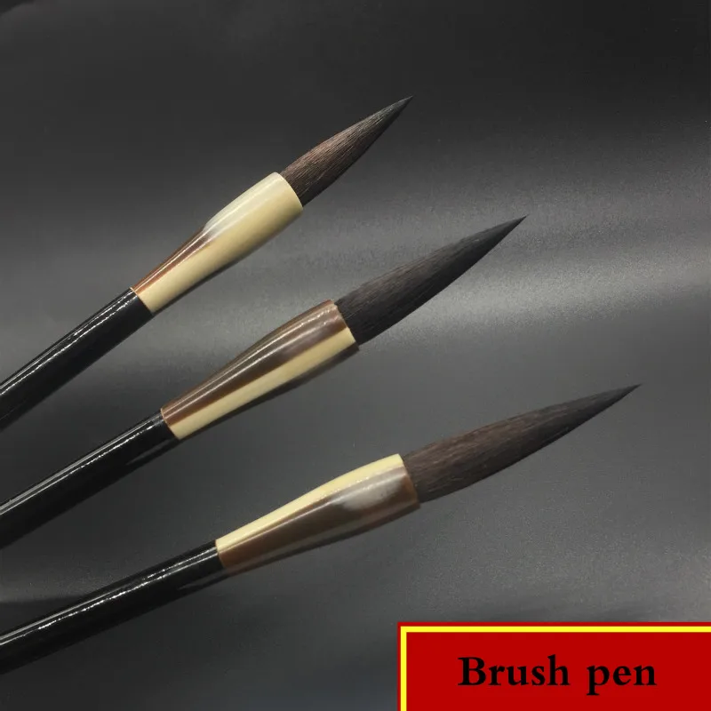 Chinese Calligraphy Brush Caligrafia High Grade Rabbit Hair Official Script Painting Writing Brush Pen 3pcs/set Tinta China