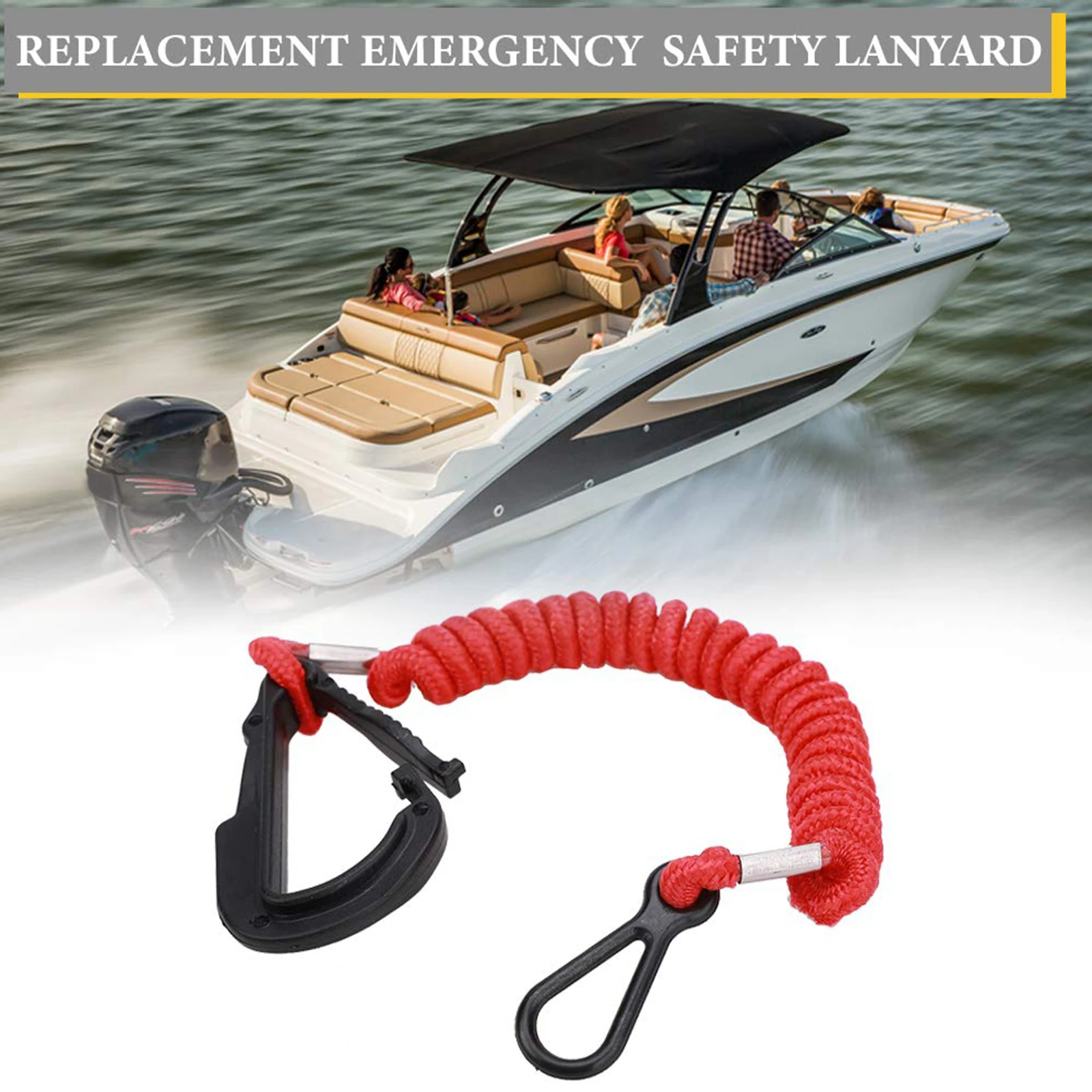 Safety Lanyard Cord 8M0092849 15920T54 15920A54 15920Q54 Fits for Mercury Mercruiser Boat Engines