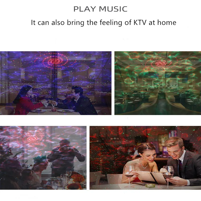 SAROK Mini Stage Light LED Bluetooth Music Star Projection Lamp Voice Control Laser Light at Home Party KTV