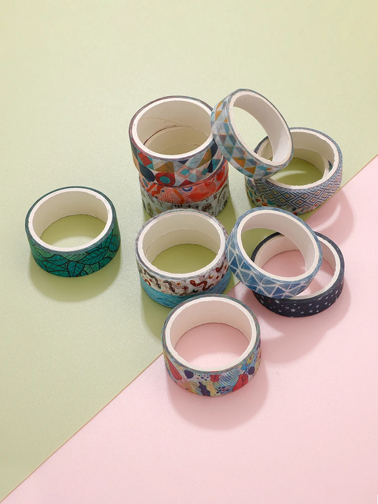 3 Rolls Basic Grid Washi Tapes Set Kawaii Masking Tape Decorative Adhesive Tape Journal Stationery Scrapbooking Washi Tape Set