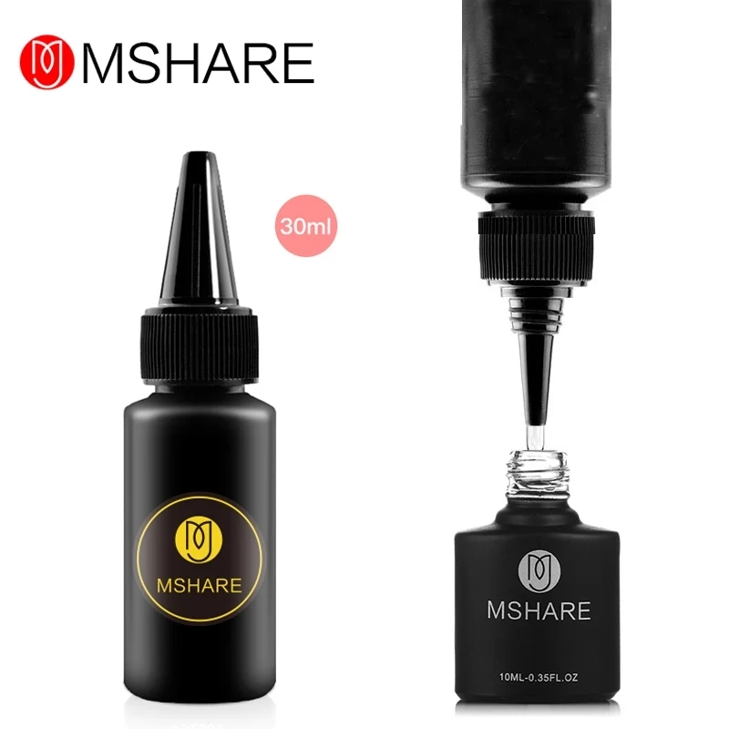 MSHARE 10 + 30ml Uv Top Coat Base Gel di rinforzo Set Builder Kit rafforzare l'allineamento Soak Off in Bottle