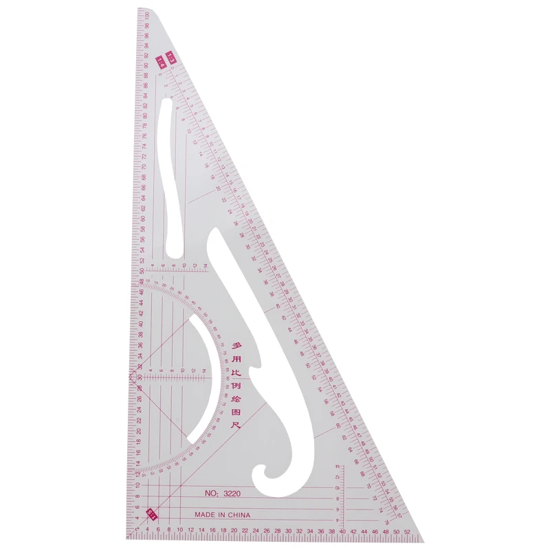 YOKOYAMA 1: 3 1: 4 1: 5 Multi-function Triangular Scale Ruler Measure Plastic Dressmaking Tailor Sewing Dropshipping 3220