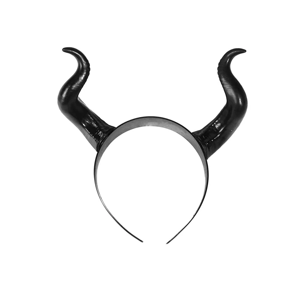 Girls Black Queen Demon Horns Headband Anime Halloween Costumes For Women Headpiece Cosplay Props For Adults Chiristmas Headwear