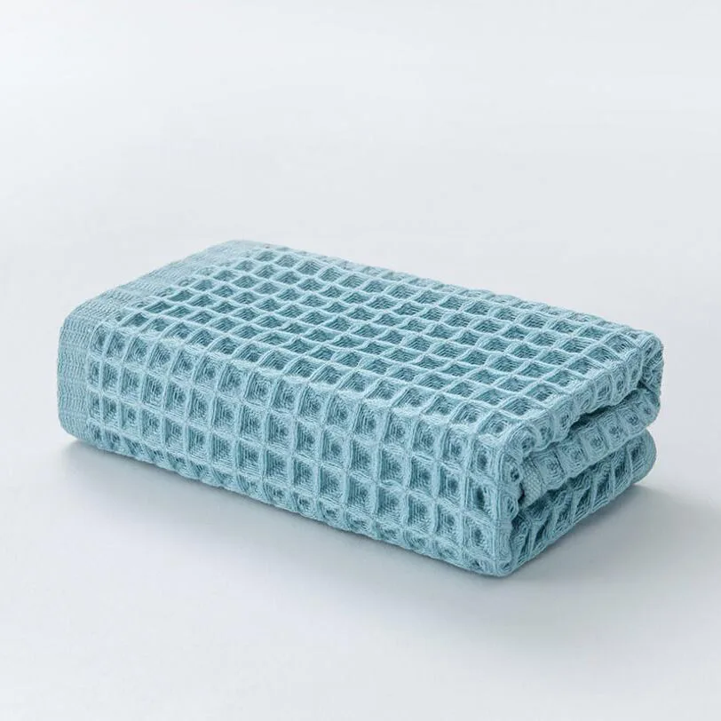 6 color optional 40s super soft waffle cotton towel 35*75cm walf checks adult solid color hand face towel