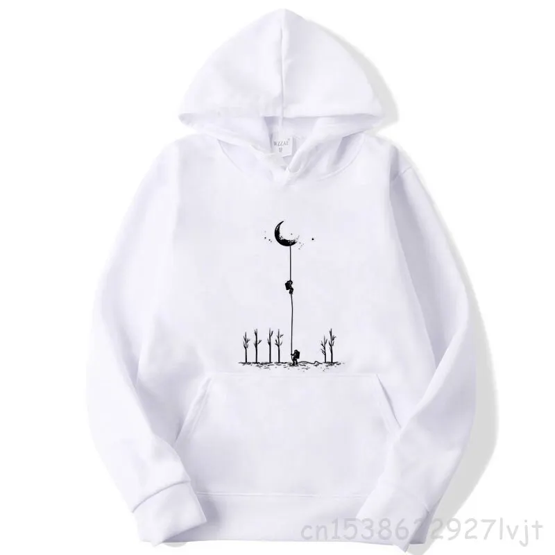 Hooded Pullover Fashion Brand Hoodies Casual Harajuku Funny Space Astronaut Print Hoodies Sweatshirts Tops Hoodies Men