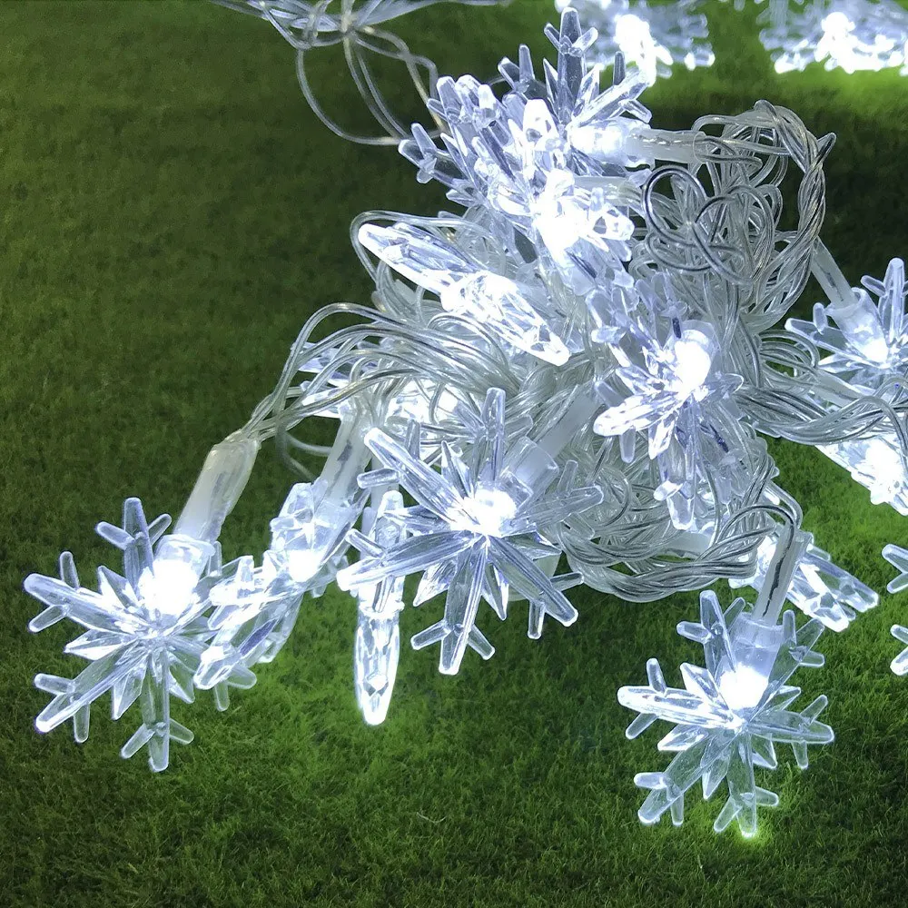 5Pcs 0.6W 1.5M 10LEDs Snowflake String Light