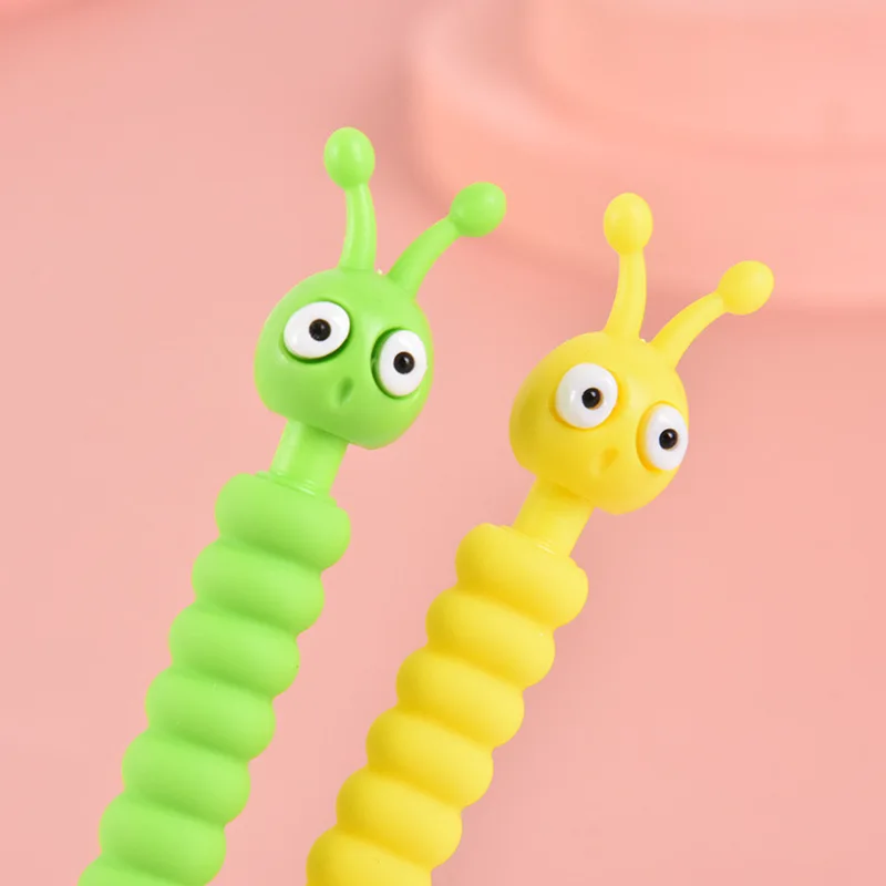 60 pcs/lot Creative Caterpillar Mechanical Pencil Cute Automatic Pen Stationery gift School Office writing Supplies