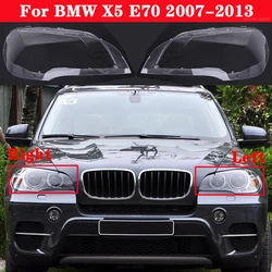 Car Front Headlight Cover For BMW X5 E70 2007-2013 xDrive 30i/35i/40i/48i/50i/35d/40d Headlamp Lampcover glass Shell 63117288995