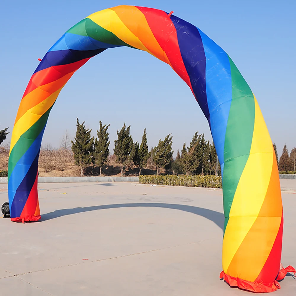 Customizable 20ft*10ft D=6m/20ft Inflatable Rainbow Arch Advertising Brand New