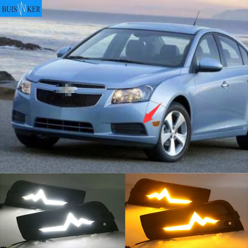 

LED Daytime Running Light DRL For Chevrolet Cruze 2009-2014 High-profile DRL Fog Lamp with Turn Signal Dimmed Light