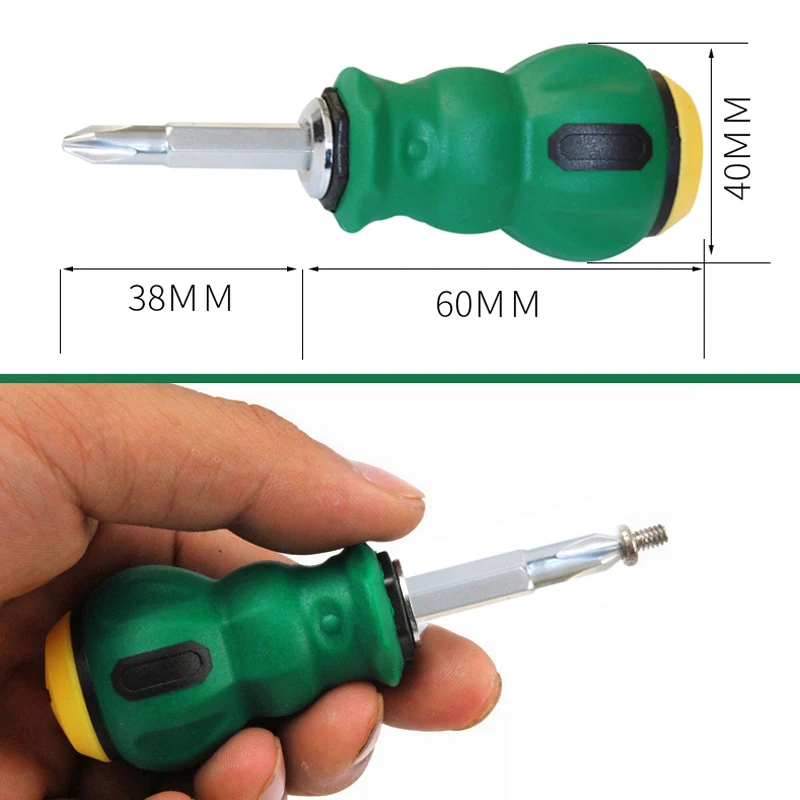 LAOA Magnetic Screwdriver S2 Alloy Steel Bits Double head  Phillips Straight Screwdriver Mini Screwdriver