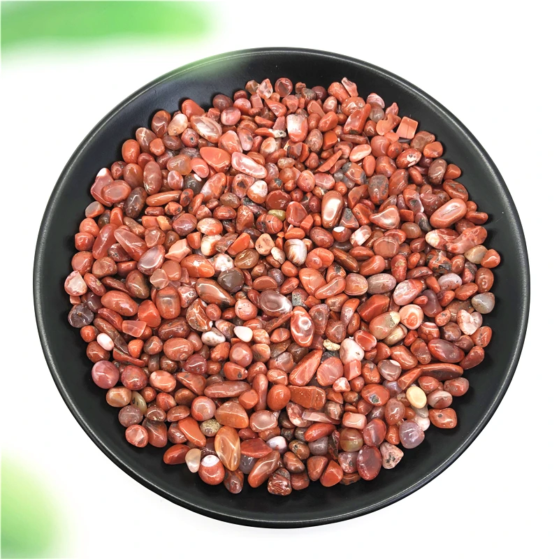 50g Natural South Red Agate Gravel Original Stone Purify Degaussing Quartz Crystals Specimen Decor Natural Stones and Minerals