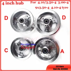 3.00-4 4.10/3.50-4 9x3.50-4 4.10-4 Inch Wheel Rim Sets Mobility Freewheel Scooter Electric  Gas  ATV 4  Hub