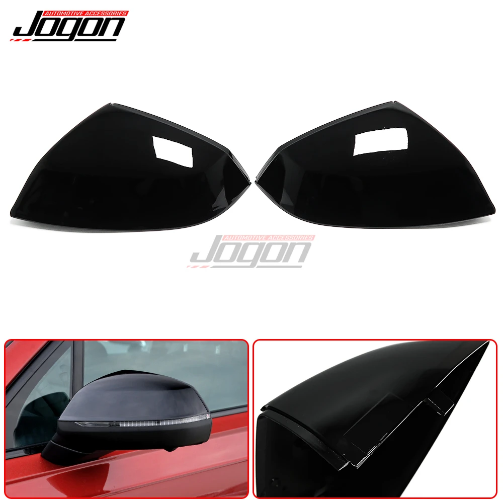 For Audi Q5 FY 2018 2019 2020 2021 Q7 4M 2016 - 2021 Gloss Black Side Wing Rearview Mirror Cover Case Caps Replace Shell