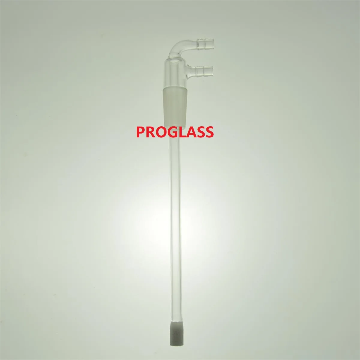 Proglass-Adaptador de entrada de vidrio en forma de F, con extremo de disco fruncido G2, 24/40,300mm, debajo de la Junta