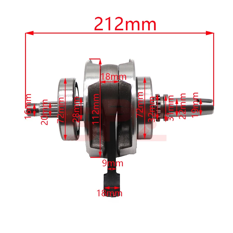 Off-Road Vehicle Motorcycle Crankshaft Suitable for Loncin CB250 250cc Air-Cooled Engine XTR250 ATV Crankshaft Assembly Parts