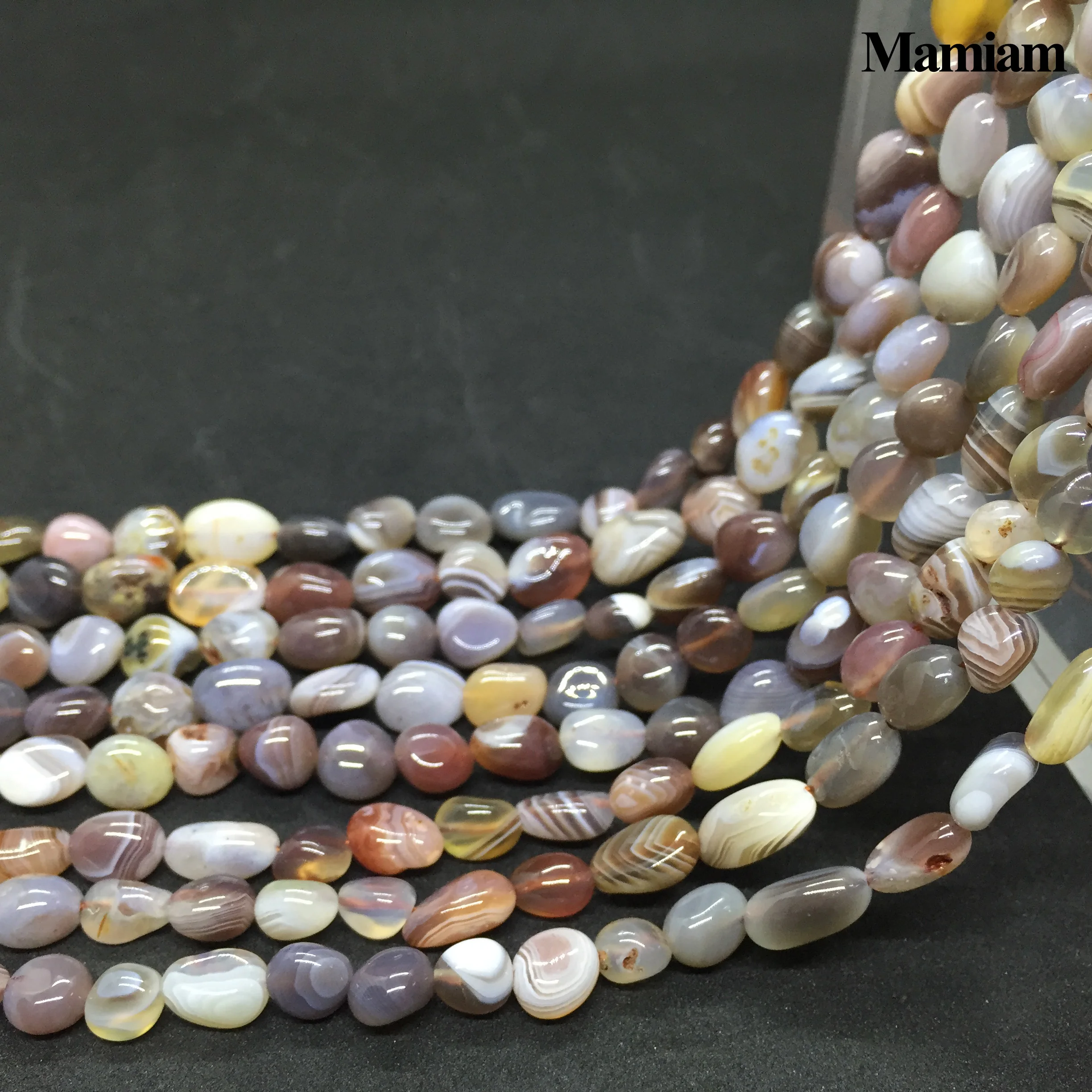 Mamiam Natural Botswana Irregular Charm Beads 6-12mm Loose Stone Diy Bracelet Necklace Jewelry Making Accessories Gift Design