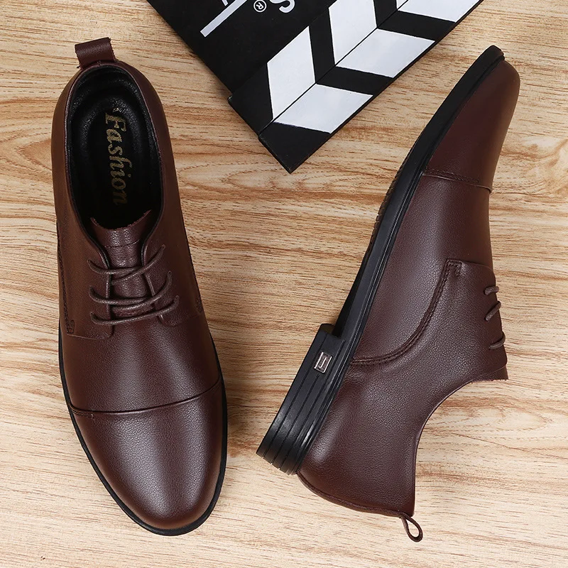 

Men's Shoes Genuine Leather Cowhide Casual Shoes Men Comfortable Low-top British Dress Oxfords Office Business Formal Shoes