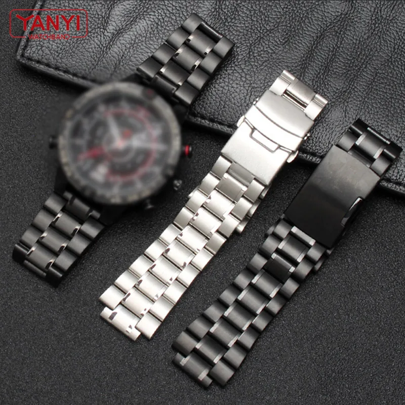 Solid Stainless Steel Watchband for timex T2N720 T2N721 T2N739 TW2R55500 watch strap men‘s Bracelet 24*16mm watch band metal