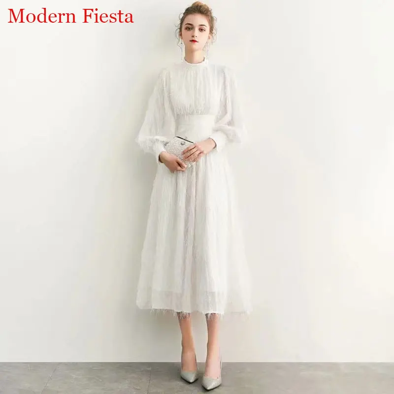 Vestido De Novia corto con cuello redondo, traje De Novia De estilo nuevo, MF0176