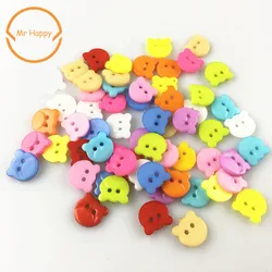 Bottoni in resina a colori misti a forma di orso da 100mm 12mm per accessori per abbigliamento da cucito o Scrapbooking