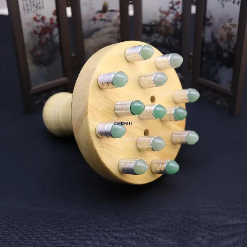 

Jade Gouache Scraper Body Massager Meridian Energy Brush Wood Therapy Acupuncture SPA Detox And Beauty Scraping Guasha Board