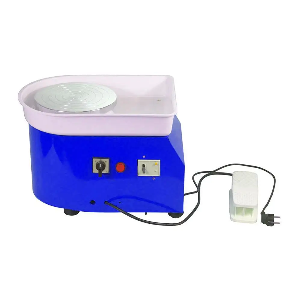 Pottery Forming Machine 350W 25cm Ceramic Pottery Wheel with Adjustable Feet Lever Pedal For Ceramic Work Clay Art Craft DIY