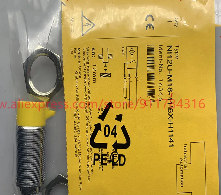 

3pcs New High Quality TURCK Proximity switch NI12U-M18-AP6X-H1141 NI12U-M18-AN6X-H1141