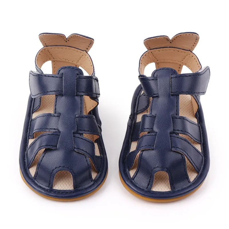 New Toddler Baby Summer Shoes Fashion Rubber Sole  Newborn PU Sandals Shoes Baby Shoes Antislip Boys Girls Casual Shoes