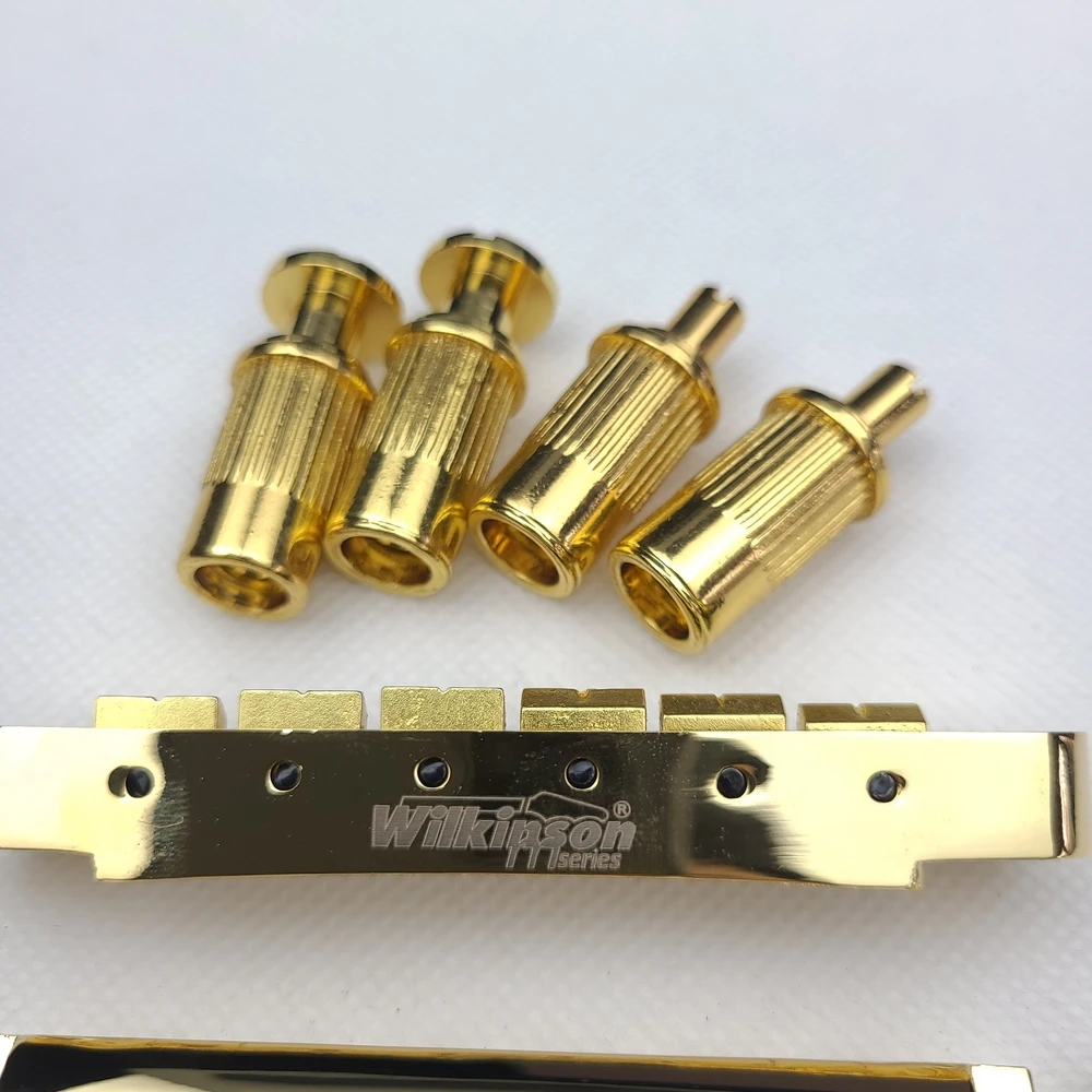 Original Wilkinson Gold Tune-O-Matic Style Electric Guitar Bridge For Lespaul LP SG Guitar WOGT1+WOGB2 Golden