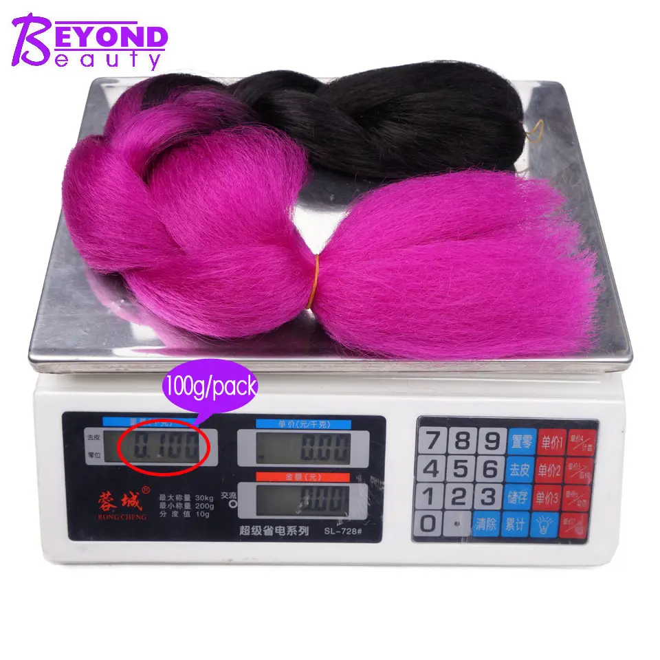 Über 105 Farbe 100g 24 zoll Ombre Haar Jumbo Braid Haar Ausdruck Für Häkeln Box Zöpfe Synthetische Haar Kanekalon großhandel