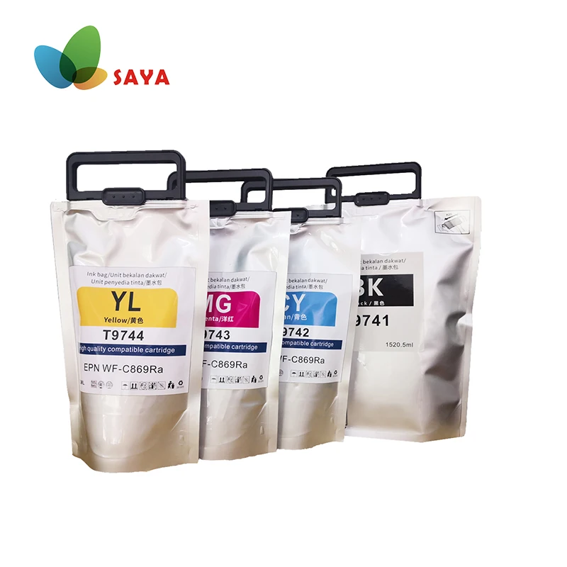 

Saya T9741 T9742 T9743 T9743 T9744 Ink Bag Cartridge With Pigment Ink And Chip Kit For Epson WF-C869Ra Printer Ink Pack Ink Bag