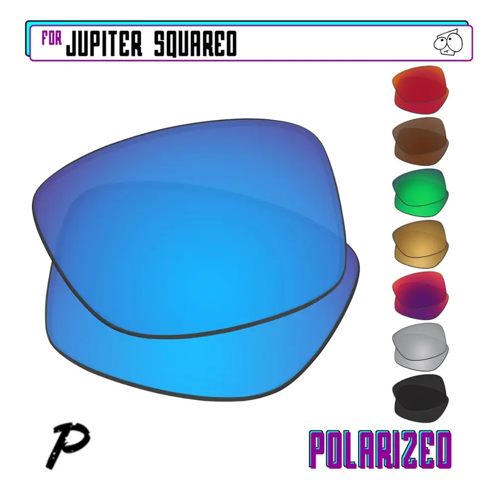 EZReplace-오클리 주피터 스퀘어 선글라스용 편광 교체 렌즈, 다양한 옵션 