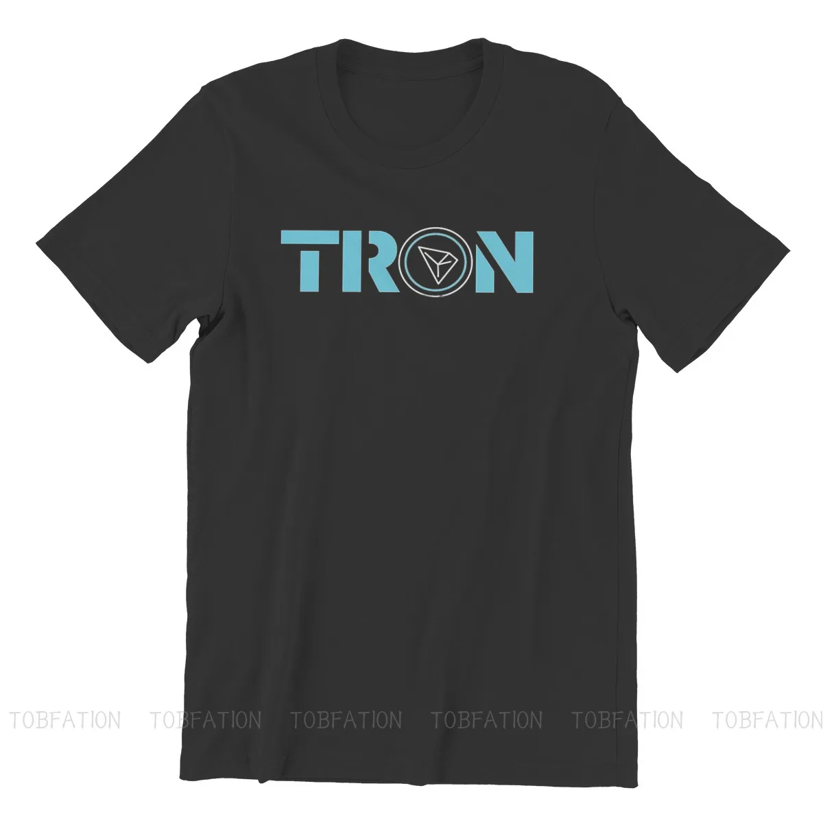تي شيرت رجالي ماركة Tron Tronix TRX مع تشفير التشفير والرقبة على شكل حرف o من Harajuku للبيع