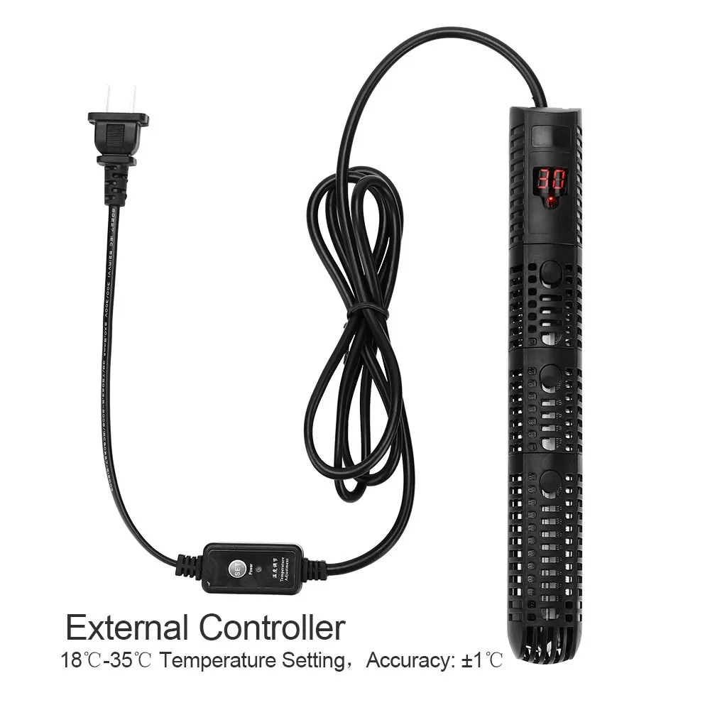 

Adjustable Fish Tank Heating Rod Heating Rod with Protective Shell Temperature Display Automatic Constant Temperature