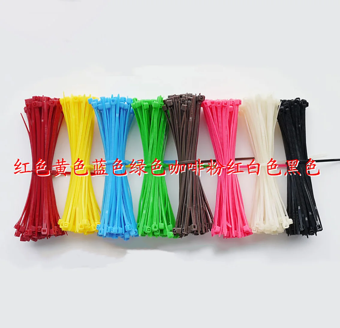 Atadura de cables de nailon de Color, 3x100mm, de plástico, autoblocante, 30 Uds.