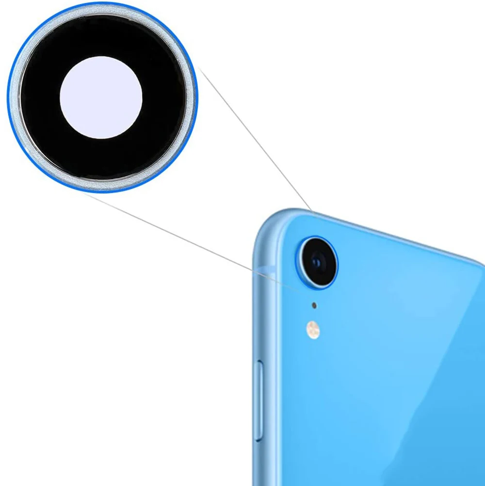 Back Rear Camera Lens Glass Cover With Frame Replacement Part For iPhone XR 6.1 Inch