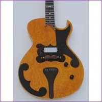 New brand electric guitar with eyesbrid maple veneer with binding wood body and back