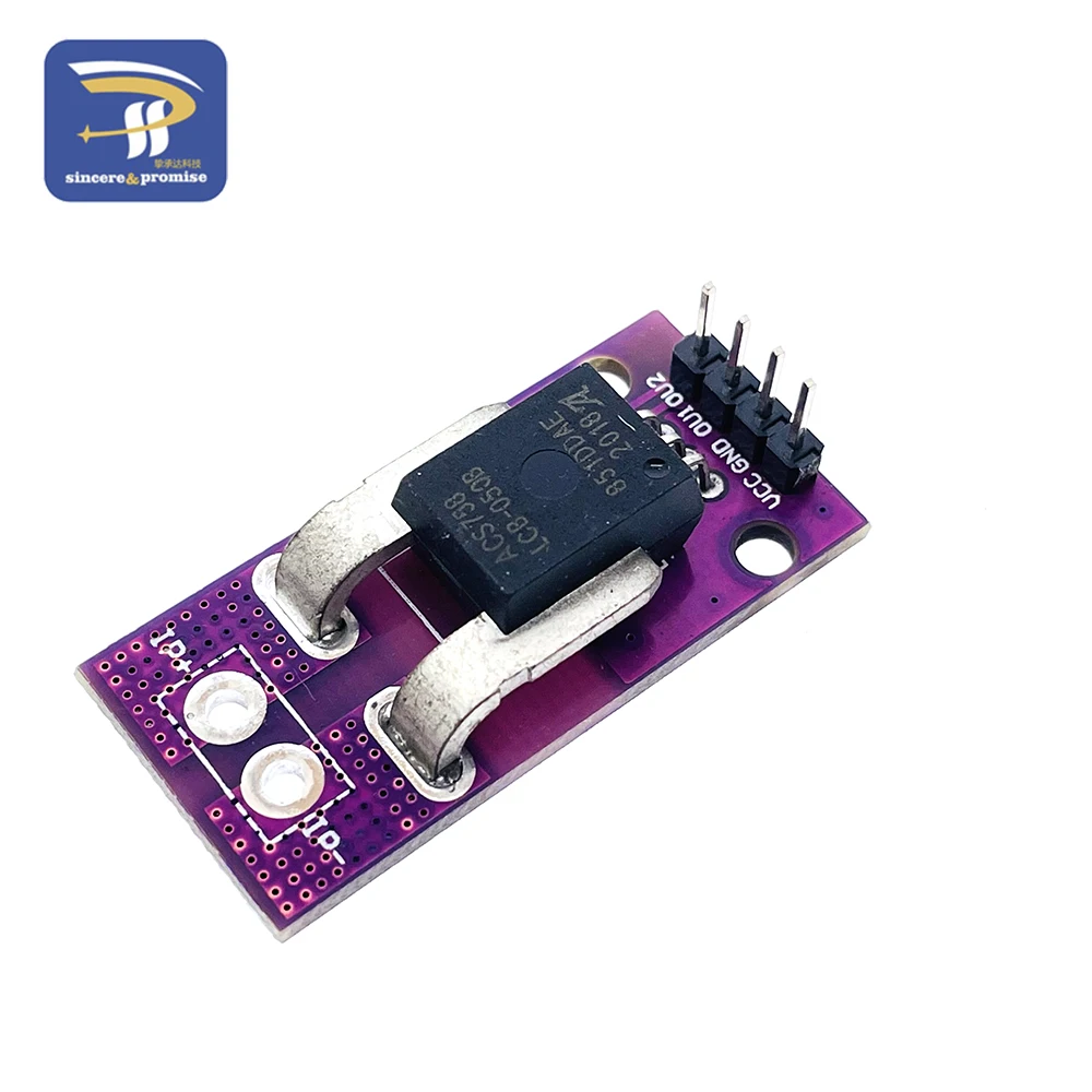 50A 100A Hall Current Sensor Module Linear Analog AC DC 3.3V-5V ACS758 ACS758LCB-050B 100B-PFF-T For Arduino RC Model Connector