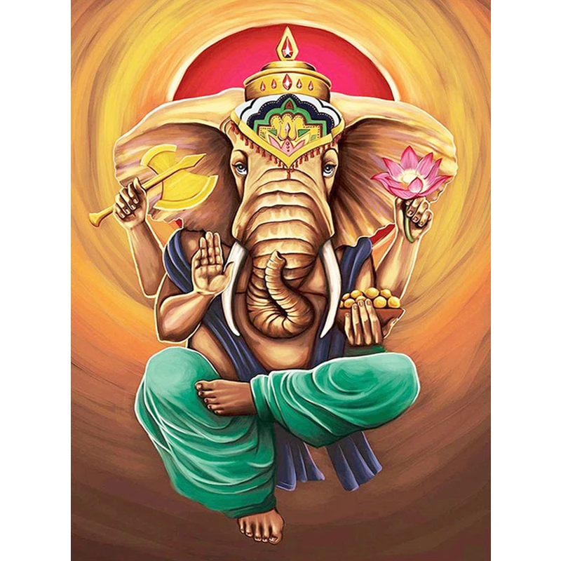 

5D Diy Diamond Painting India Ganesha Diamond Embroidery Buddha Religions Full Drill Religion Rhinestone Cross Stitch Patterns