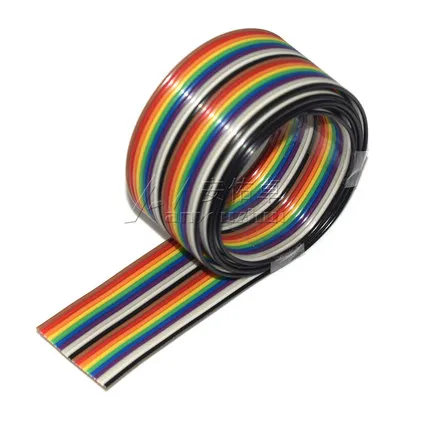 1 متر 10P/12P/14P/16P/20P/26P/34P/40P/50P 1.27 مللي متر الملعب اللون شقة الشريط كابل قوس قزح دوبونت سلك ل FC دوبونت موصل