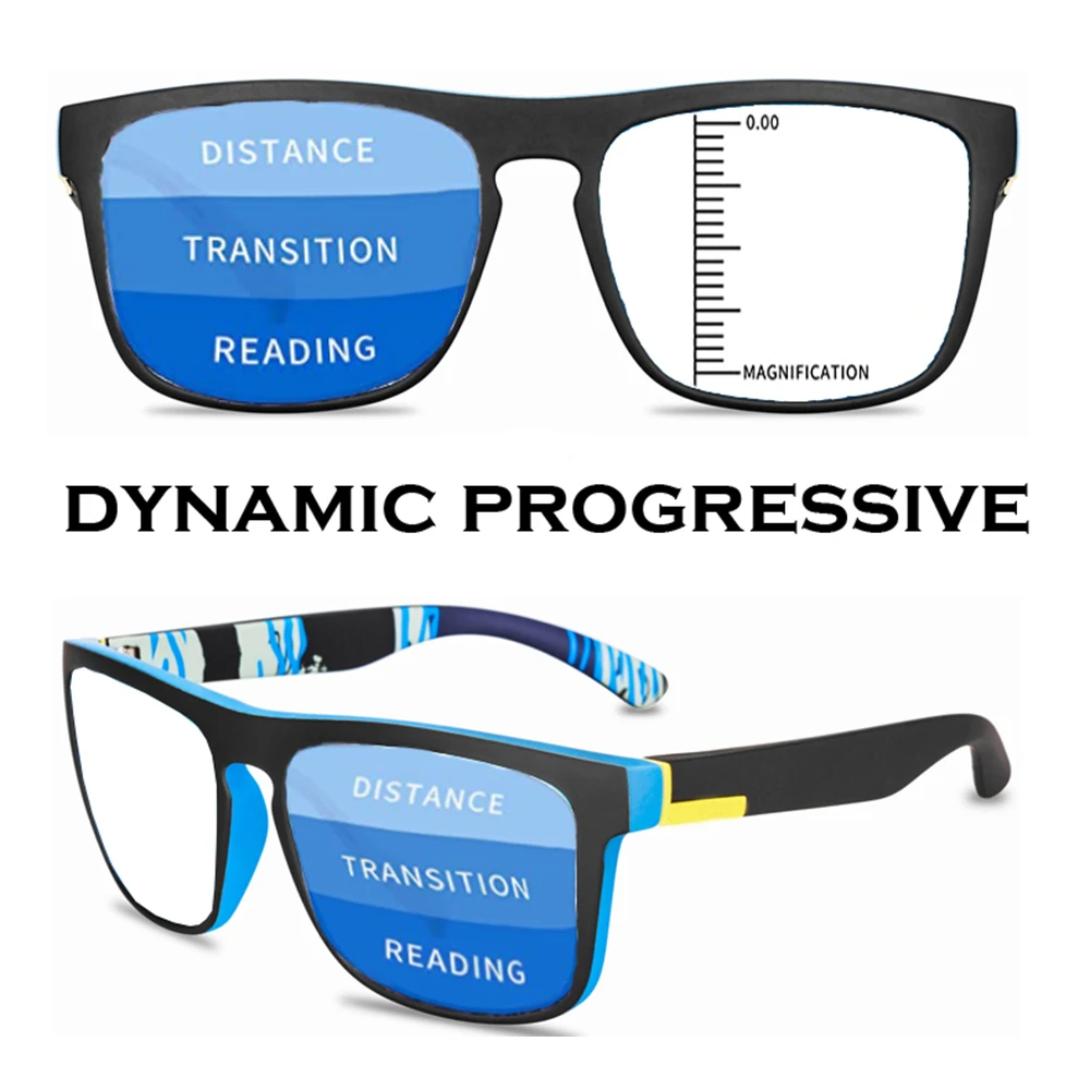 

Oversized Frame See Near and Far No Line Men Women Progressive Multifocus Reading Glasses Add 75 100 125 150 175 200 225 To 400