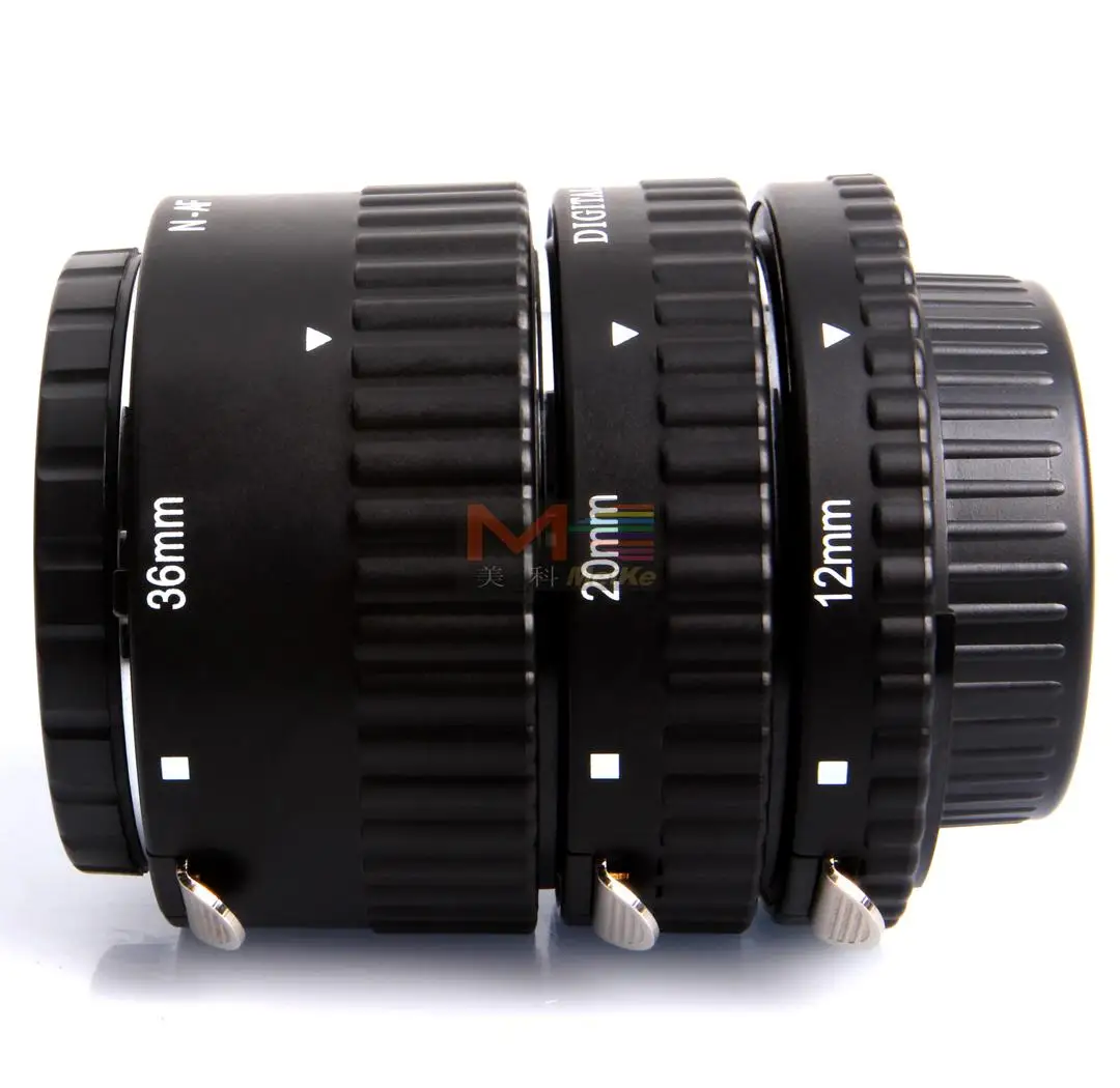 Meike – ensemble de tubes d'extension Macro AF, mise au point automatique, 12, 20, 36mm, bague d'adaptation pour objectif d'appareil photo Nikon Digital SLR