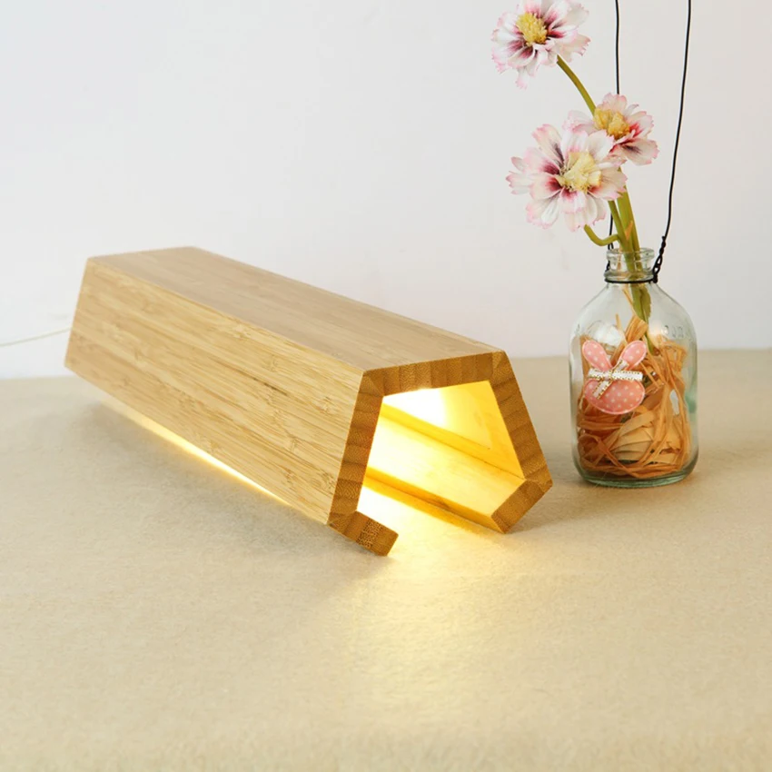 โคมไฟตั้งโต๊ะ LED,ไม้ข้างเตียง Night Light,LED หรี่แสงได้พร้อมสายควบคุม,ตารางโคมไฟตกแต่งบ้าน
