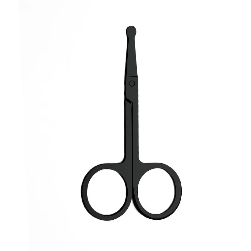 Nose Hair Scissors Mini Stainless Steel Round Head Beauty Trimmer Nose Hair Trimmer Portable Ergonomics Nose Hair Cutter