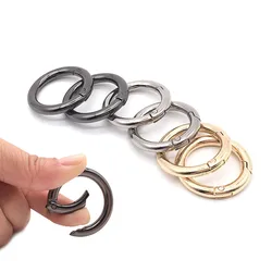 5 Pcs Keyring 18-48MM Openable Metal Spring Gate O Ring Leather Bag Belt Strap Buckle Dog Chain Snap Clasp Clip Trigger Luggage