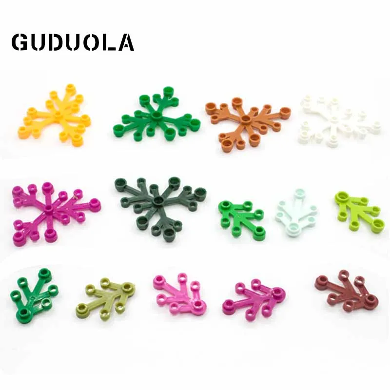 

Guduola Special Brick Plant Leaves 4x3 (2423) Plant Leaves 6x5 (2417) MOC Building Block 40pcs/LOT