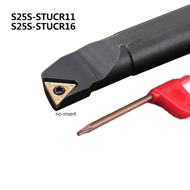 1pc S25S-STUCR11 S25S-STUCR16 S25S-STUCL11 CNC 선반 커터 공구 STUCR TCMT 카바이드 인서트 용 내부 선삭 공구 홀더